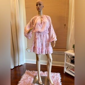 GB dress. Pink with floral print. Size S